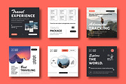 Travel Social Media Template Layout, a Social Media Template by MightyDesign (Thumbnail 1 of 8)