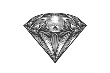 Intricate Diamond engraving vector, an Object Illustration by AlexArt