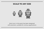 Barbershop Icons, an Outline Icon by Tekuni (Thumbnail 2 of 6)
