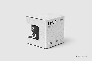 Ceramic Mug With Box Mock-up