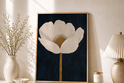 Navy Blue Floral Wall Art Print, a Decorative Illustration by elfy creative (Thumbnail 5 of 8)