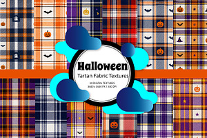 Halloween Tartan Fabric Textures