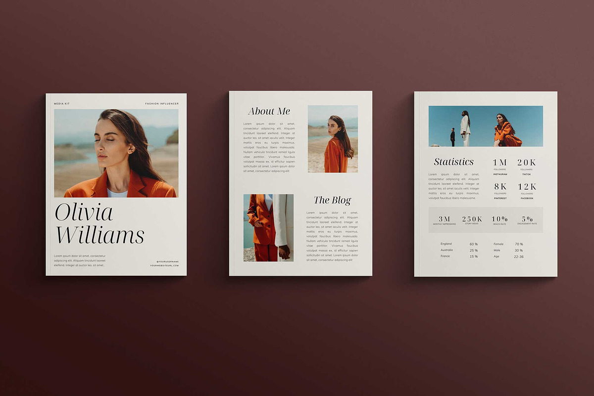 Influencer Media Kit Canva Template, a Print Template by Sierra Creative Studio (Photo 2 of 7)