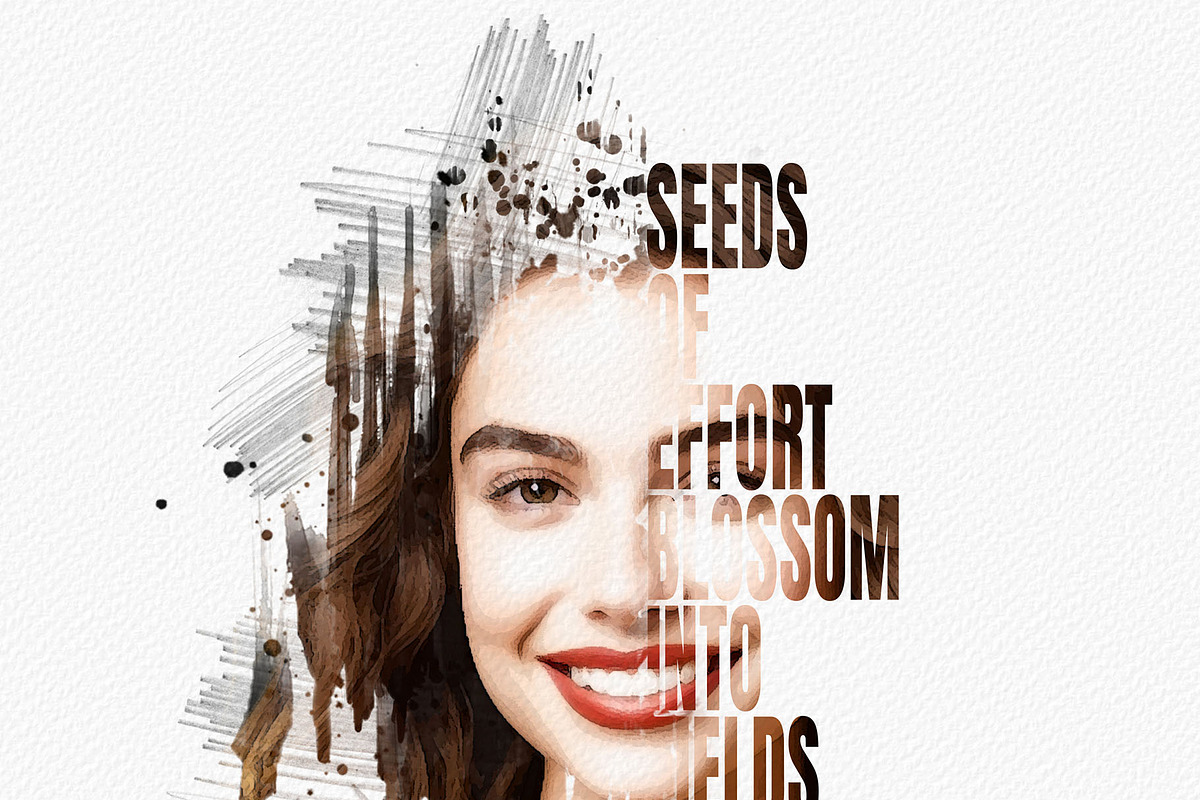 Text Masking Photo Effect Mockup