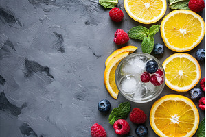 Citrus and Berry Infused Mocktail, a Food & Drink Photo by Rodica Ciorba