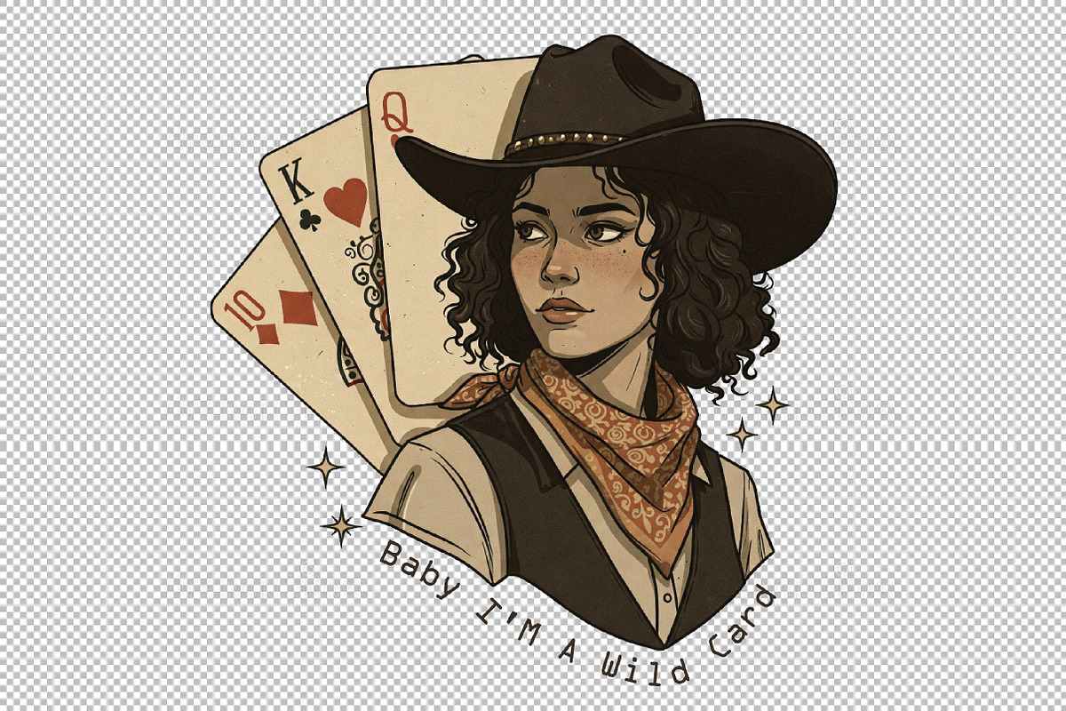 Retro Western Cowgirl PNG, an Illustration by Sublimation Artist (Photo 2 of 6)