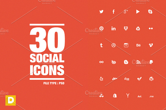 Social Media Icons Psd