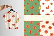 Hand-Drawn Pumpkin Clipart & Pattern, a Seasonal Illustration by KlymchukArtworks (Thumbnail 3 of 8)