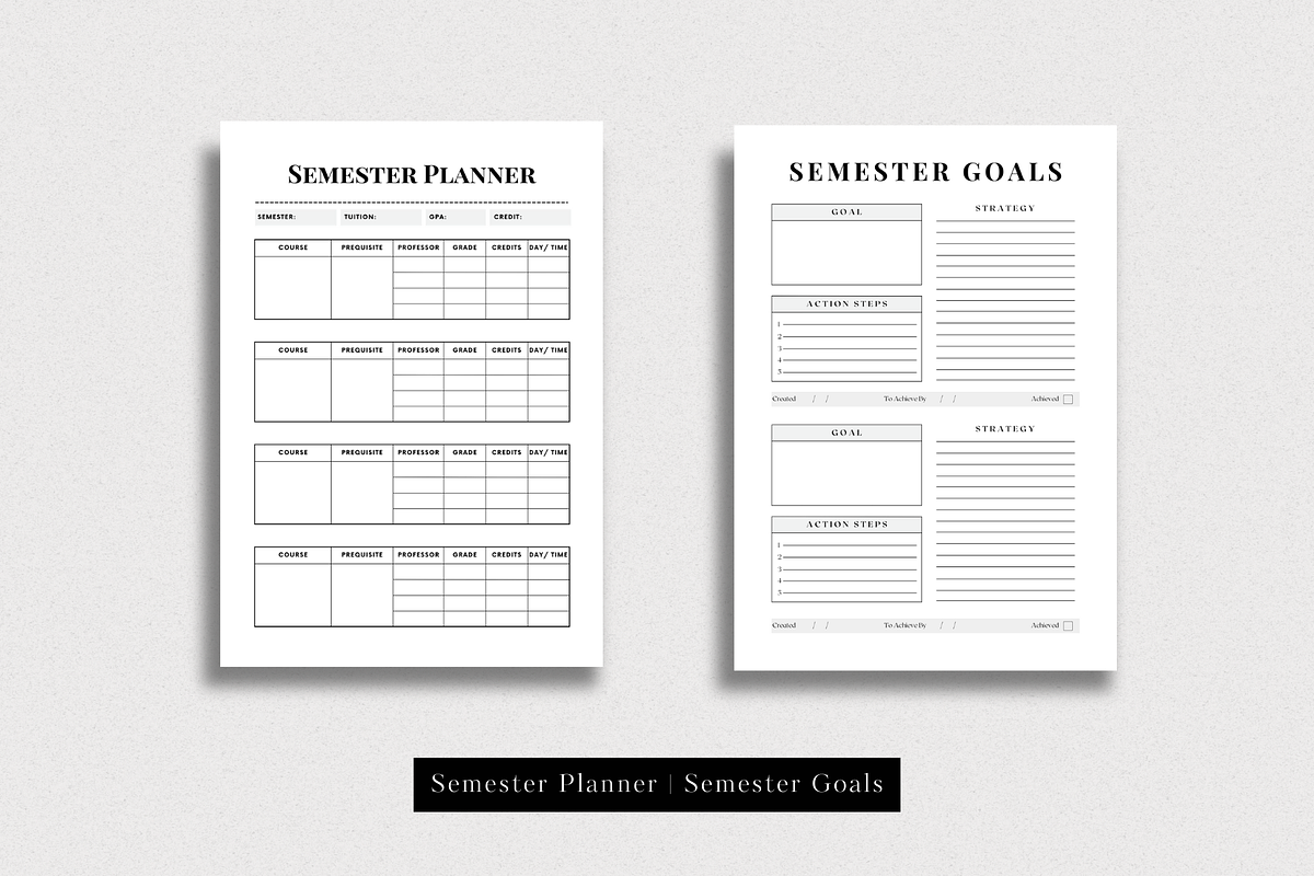 Printable Student Planner Pack Canva, a Stationery Template by The ...