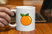 Cartoon Clementine Clipart Set, a Food Illustration by newminddesign (Thumbnail 7 of 8)