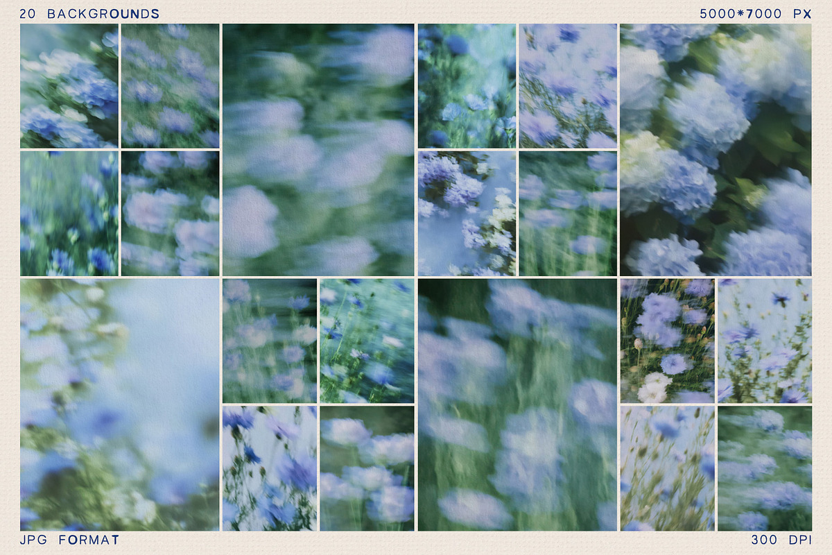 Summermist Floral Backgrounds, a Background Graphic by lerinartstudio