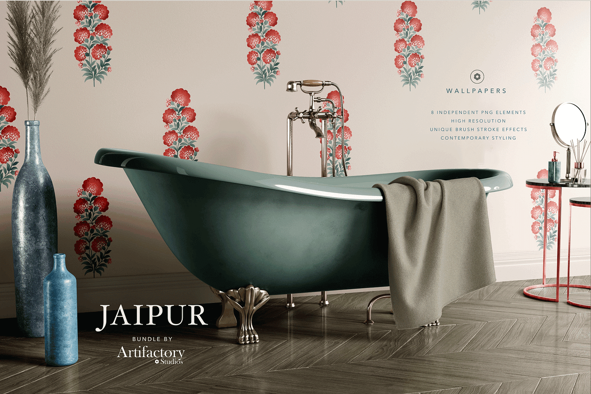 Jaipur Block Print Bundle, an Illustration by Artifactory Studios (Photo 2 of 7)