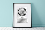 Moon Calendar 2022 Black&White, a Stationery Template by land art (Thumbnail 6 of 7)