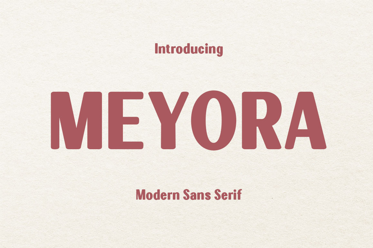 Meyora, a Sans Serif Font by Typehill (Photo 1 of 7)