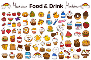 food and drink illustration 70+ set