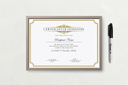 Donation Certificate, a Stationery Template by DesignDevisers (Thumbnail 5 of 10)