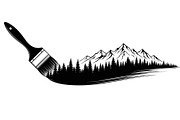 Nature Landscape Paintbrush Design B, an Illustration by Designs_River (Thumbnail 29 of 31)