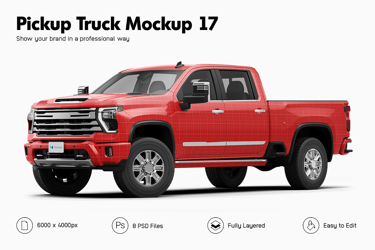 Pickup Truck Mockup 17, a Product Mockup by Mockupix (Photo 1 of 12)