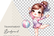 Watercolor pastel gymnastics clipart, a Sport Illustration by Invite to Clipart (Thumbnail 7 of 7)