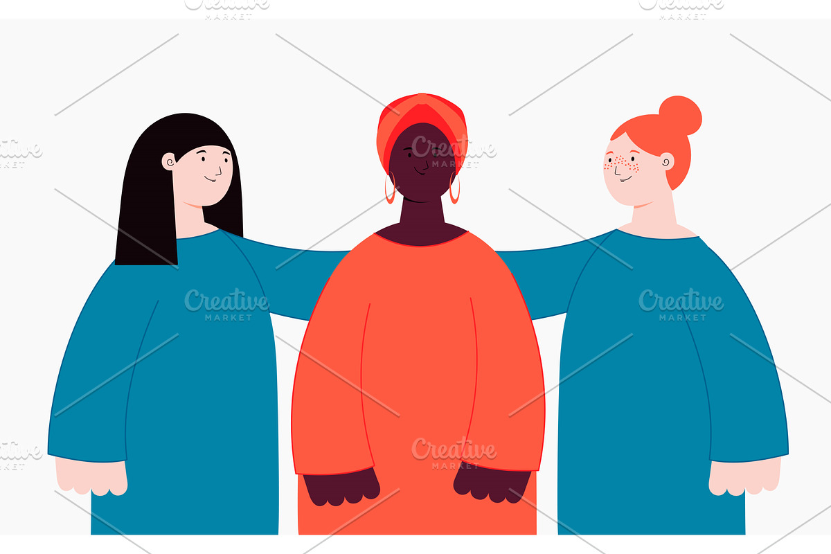 Diverse beautiful modern women, an Illustration by sceptical cactus