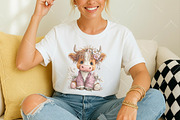 Whimsical Easter Highland Cow Clipar, an Illustration by OK Design (Thumbnail 6 of 6)