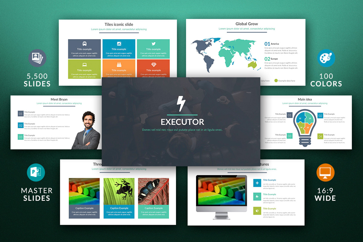 10 Master Powerpoint bundle, a Presentation Template by Zacomic Studios