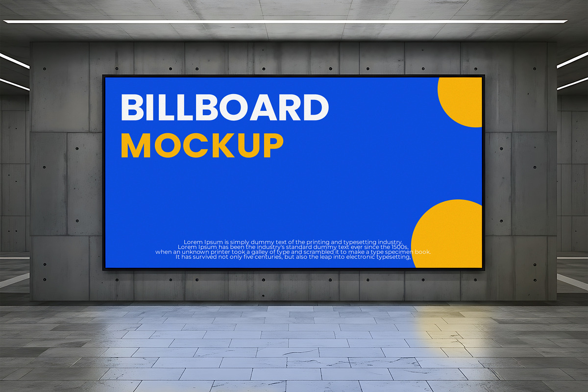 Large Empty Billboard Mockup, an Advertising Mockup by Viswal Studio (Photo 2 of 2)