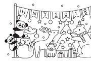 Merry Christmas and happy new year, an Animal Illustration by Somjai King (Thumbnail 7 of 10)