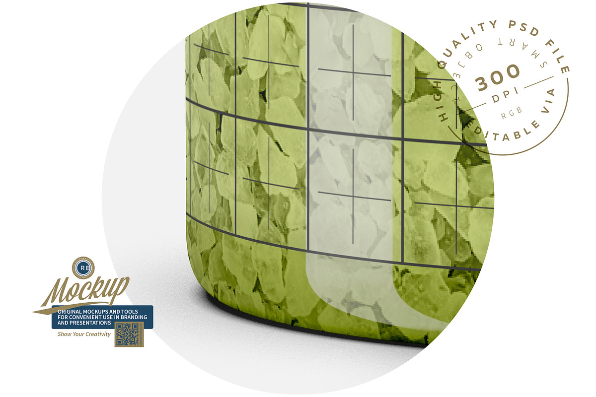 Clear Plastic Jar Mockup 500ml, a Packaging Mockup by Reformer Mockup (Photo 6 of 6)