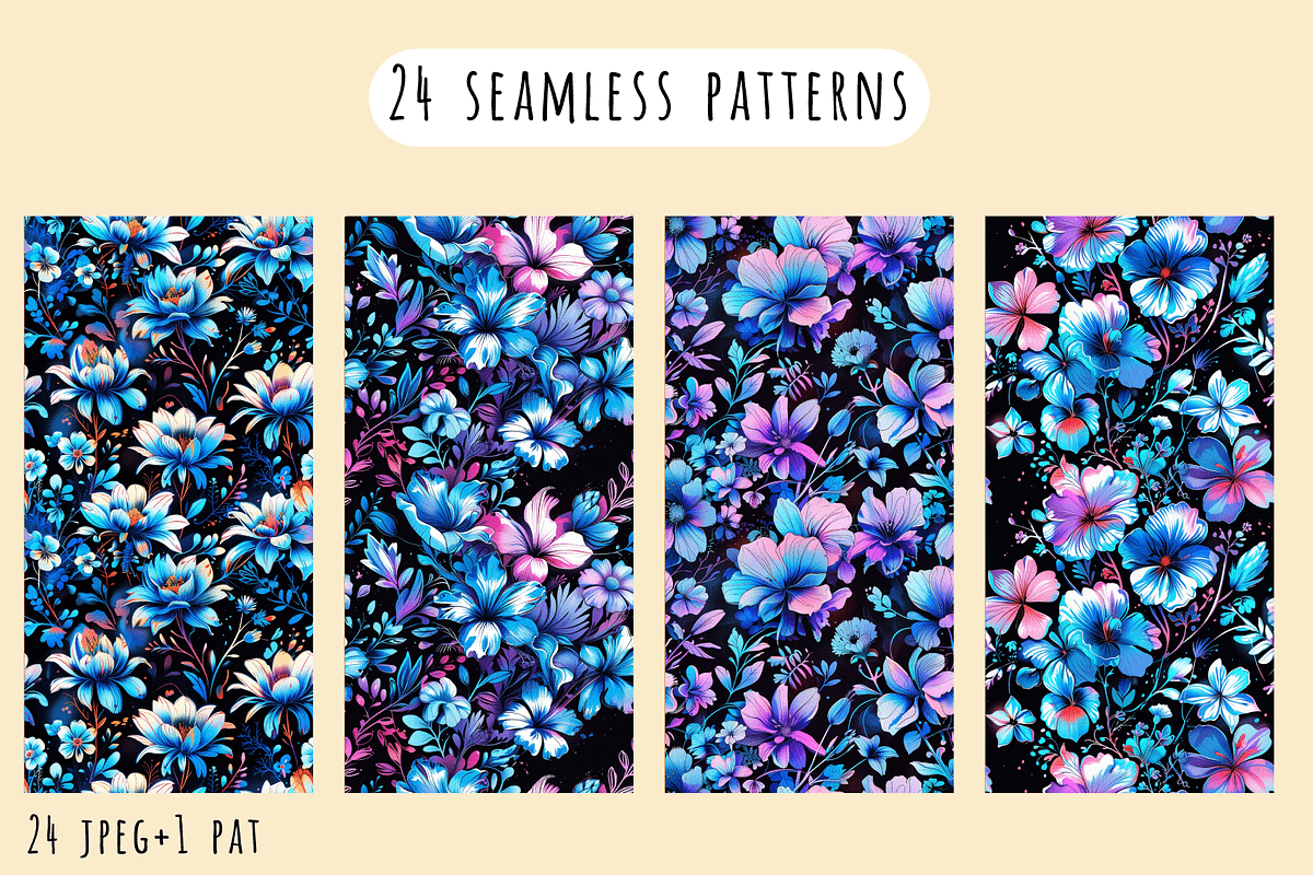 Dark and Bright Floral Patterns, a Pattern Graphic by Art Sproot (Photo 8 of 12)