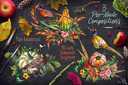 Watercolor Rosehip & Pumpkins Set, an Illustration by Fluffy Unicorn (Thumbnail 5 of 9)