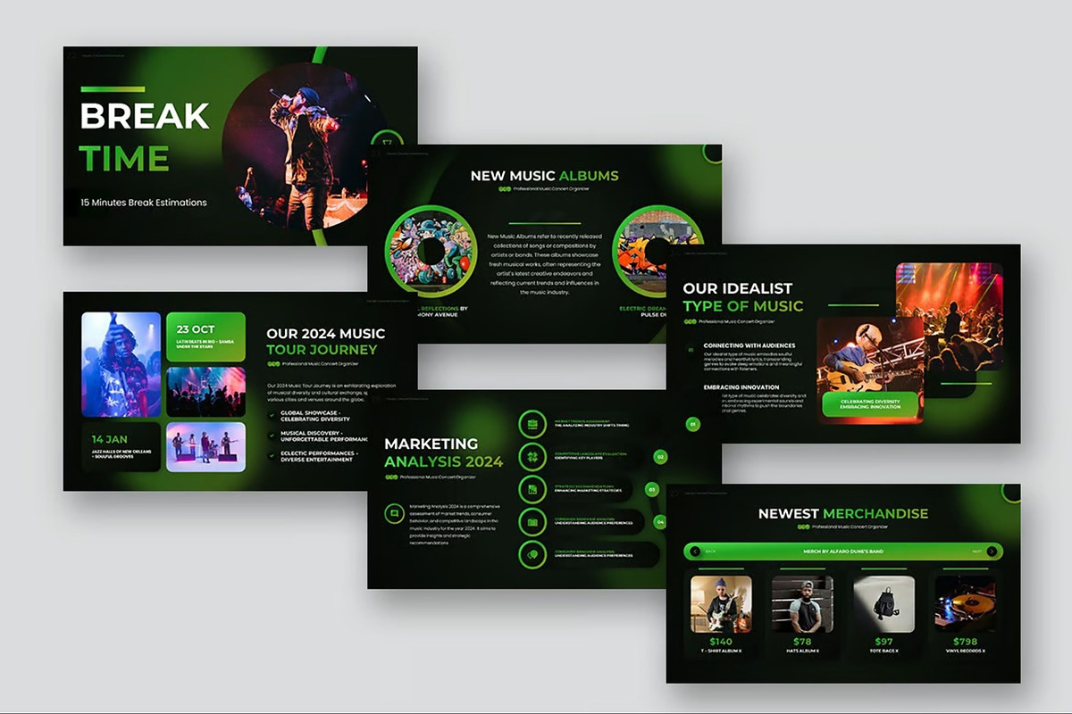 Music Concert Google Slides Template, a Presentation Template by Fit-tee (Photo 7 of 10)