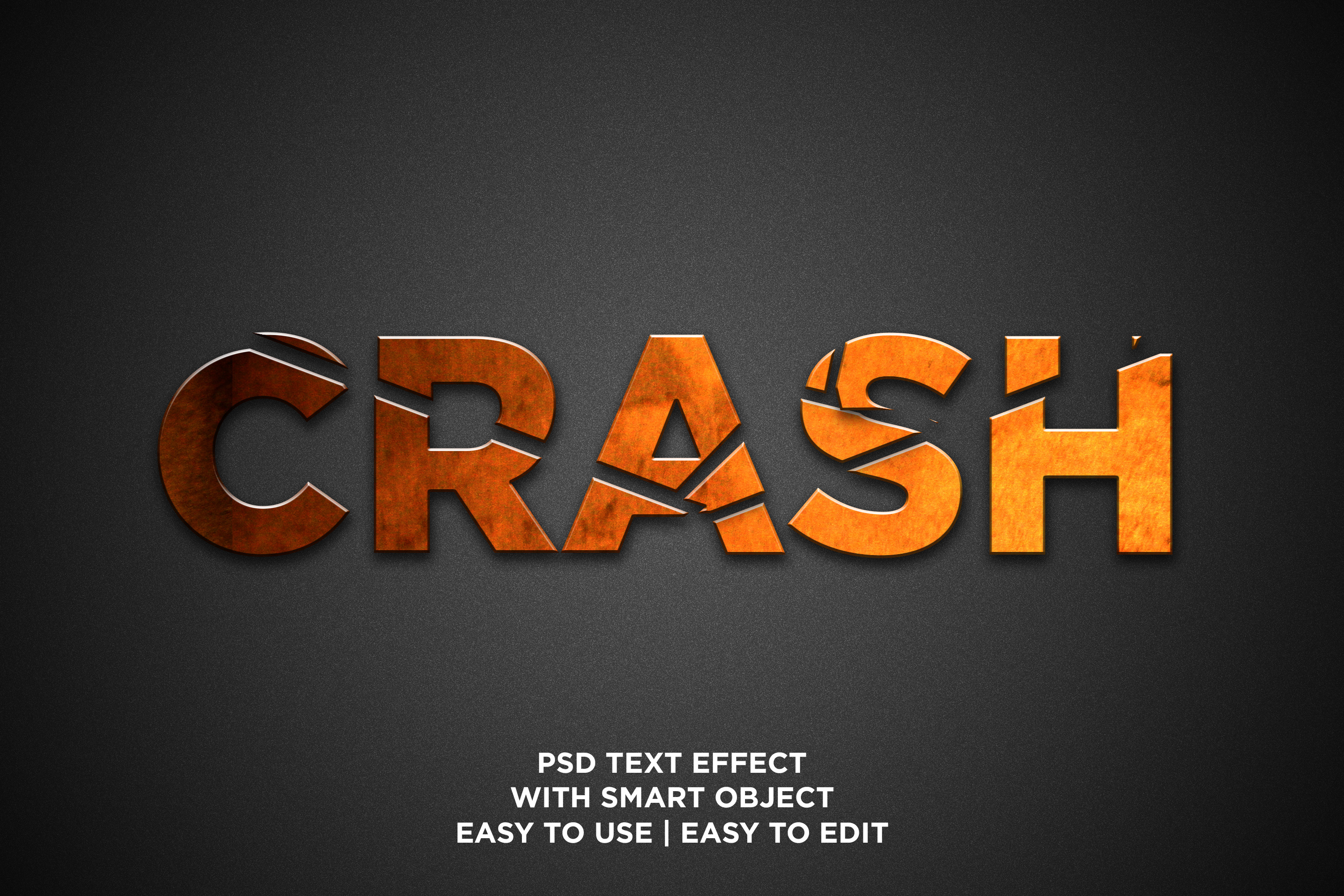 crash text effect, a Layer Style Add-On by yokbisayok