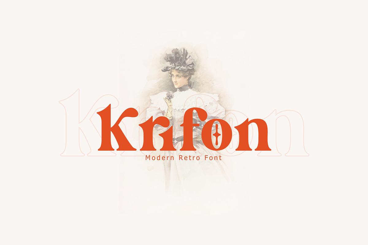 Krifon - Retro Serif Font, a Serif Font by tebaltipislab (Photo 18 of 18)