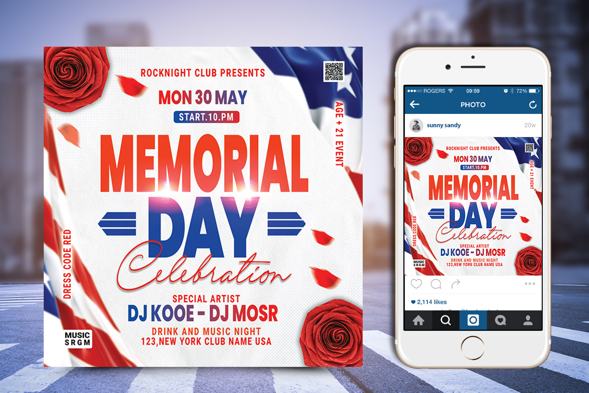 Memorial Day Flyer, a Flyer Template by Poushe Design (Photo 2 of 3)
