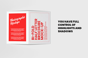 Bi-Fold Half Letter Brochure Mock-up