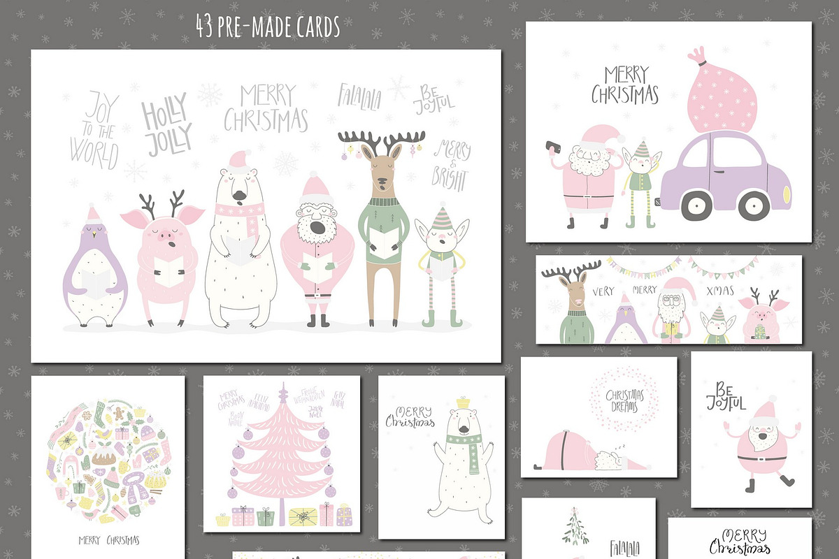 Christmas Bundle Cute Illustrations, a Seasonal Illustration by sceptical cactus (Photo 28 of 62)