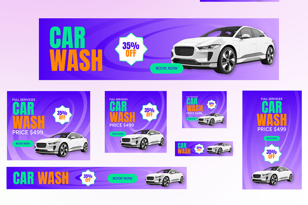 Car Washing Web Banner Ads Template, an UI Kit Template by CreativeShaper (Photo 4 of 4)