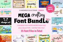 MEGA BUNDLE CRAFTING FONT VOL1