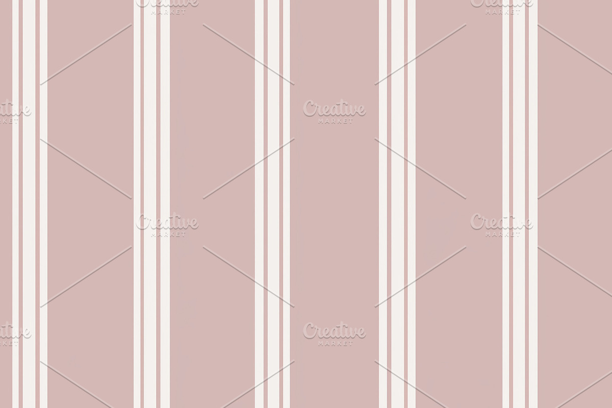 Seamless pattern featuring dusty rose and white vertical stripes, a Pattern Graphic by Studio ANNA