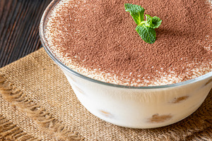 Classic Italian tiramisu dessert in, a Food & Drink Photo by Alexander Prokopenko