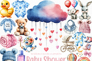 Baby Shower Clipart, an Illustration by Craft Nest (Thumbnail 1 of 6)