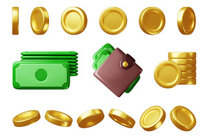 Cartoon 3d financial icons. Payment, a Finance Illustration by YummyBuum