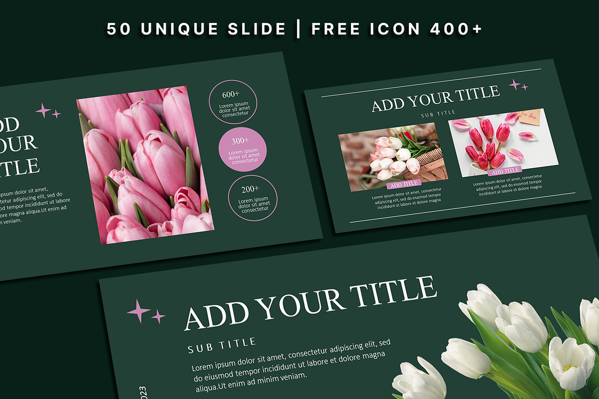 Flower Powerpoint Template, a Presentation Template by SKY CREATION (Photo 2 of 6)
