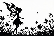 Silhouette of Fairy with Butterflie, an Illustration by Amazin_art (Thumbnail 21 of 21)