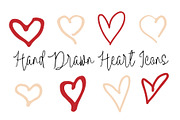 Hand Drawn Heart Icons, an Icon by KL Designs (Thumbnail 1 of 2)