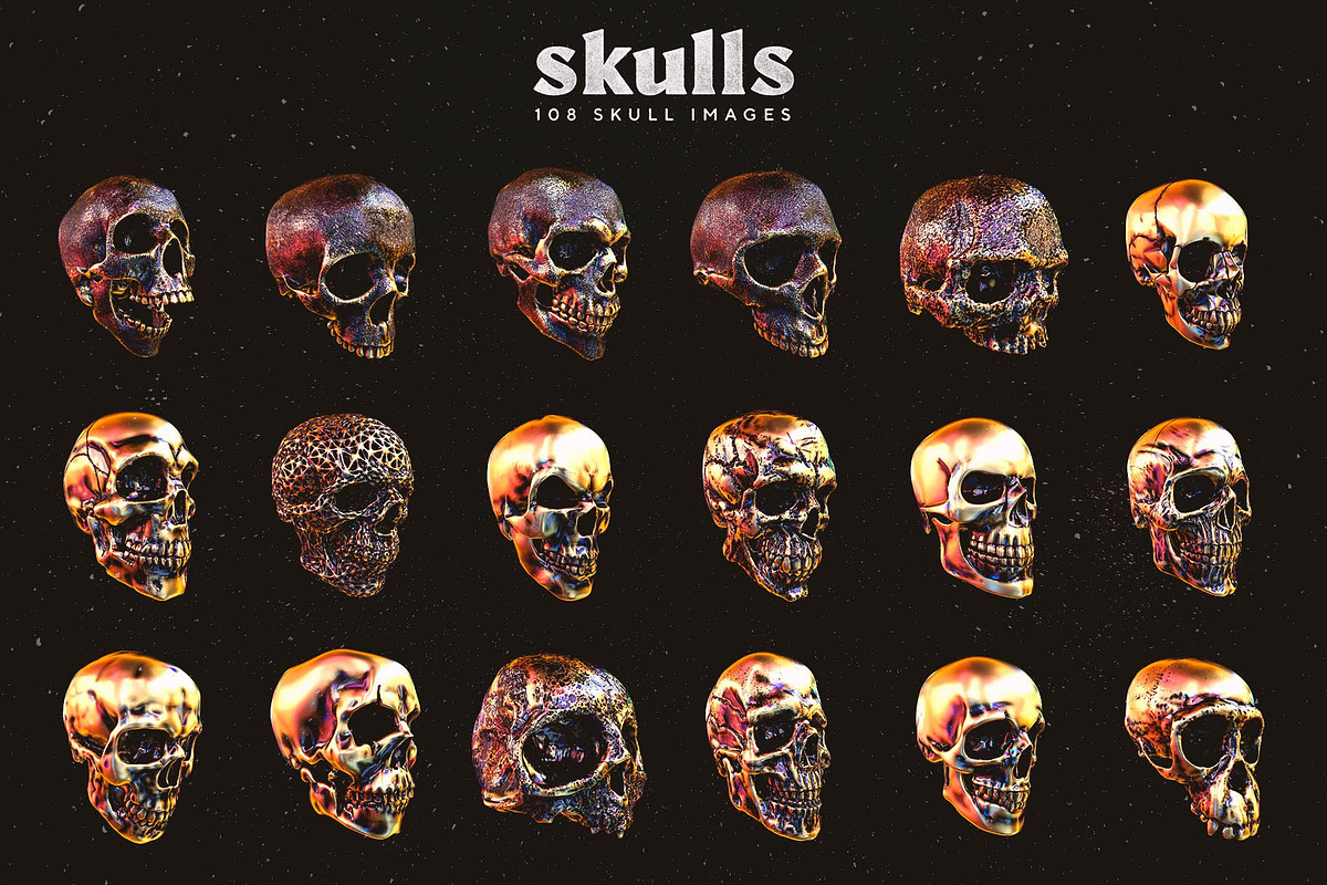 Skulls: 108 Skull Images, an Object Graphic by RuleByArt (Photo 13 of 16)