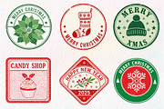 Vintage Christmas Stamp Collection, an Illustration by Dream Creation (Thumbnail 6 of 7)