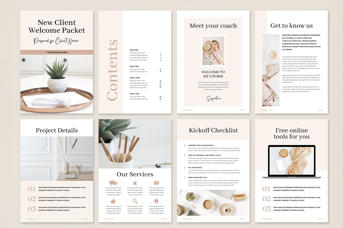 Coaching Client Welcome Pack Canva, a Brochure Template by DeeBeeDesign (Photo 5 of 10)