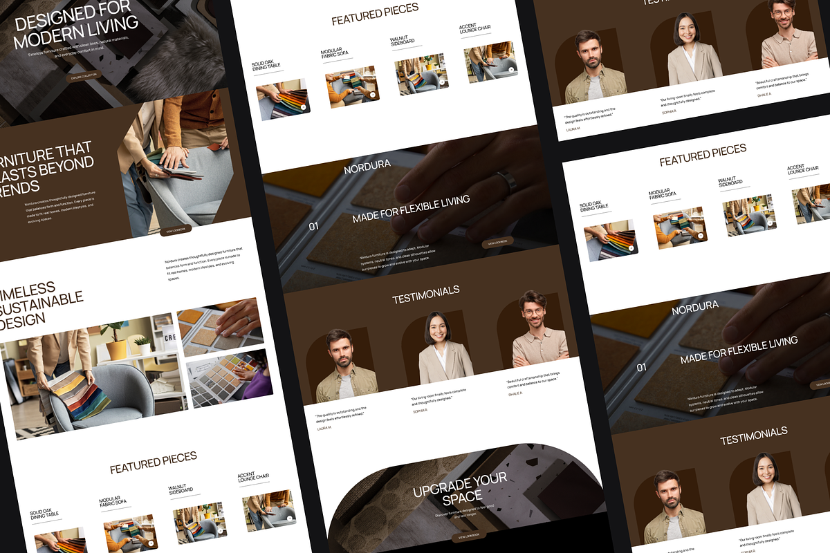 Figma Furniture Brand Landing Page, a Landing Page Template by Musara (Photo 2 of 6)